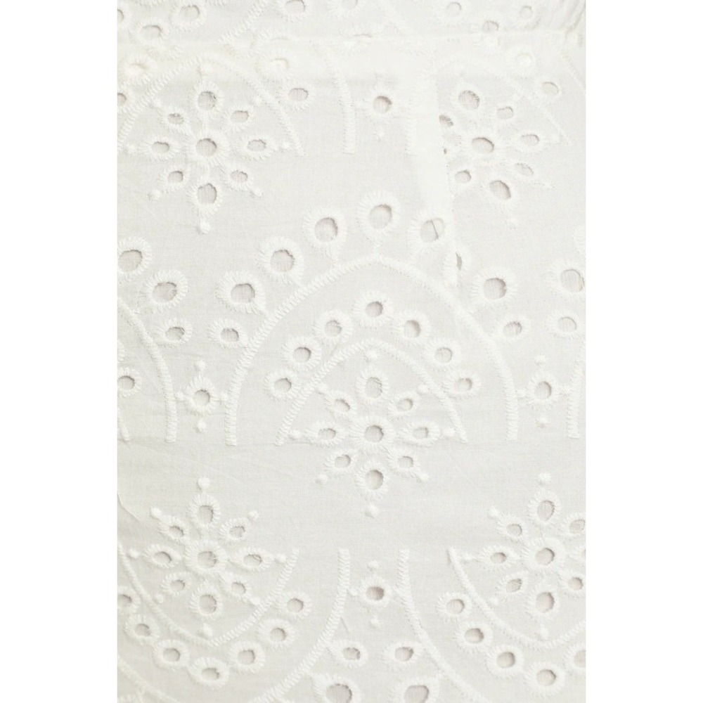 Lulus Playa de Isla White Eyelet Lace Ruffled Mini Skirt White Small - Picture 4 of 11